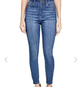Blue high waisted, skinny, womens jeans